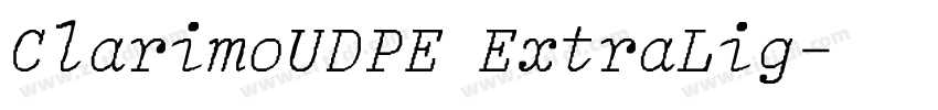 ClarimoUDPE ExtraLig字体转换